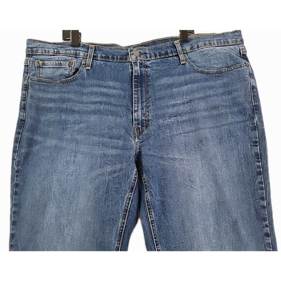 Levi's 541 ~Men's 46 X 30 (46×29)~ Blue Denim High Rise Straight Leg Zip Fly. - Picture 6 of 13